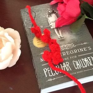 Handcrafted Red Crochet Three Flower Choker